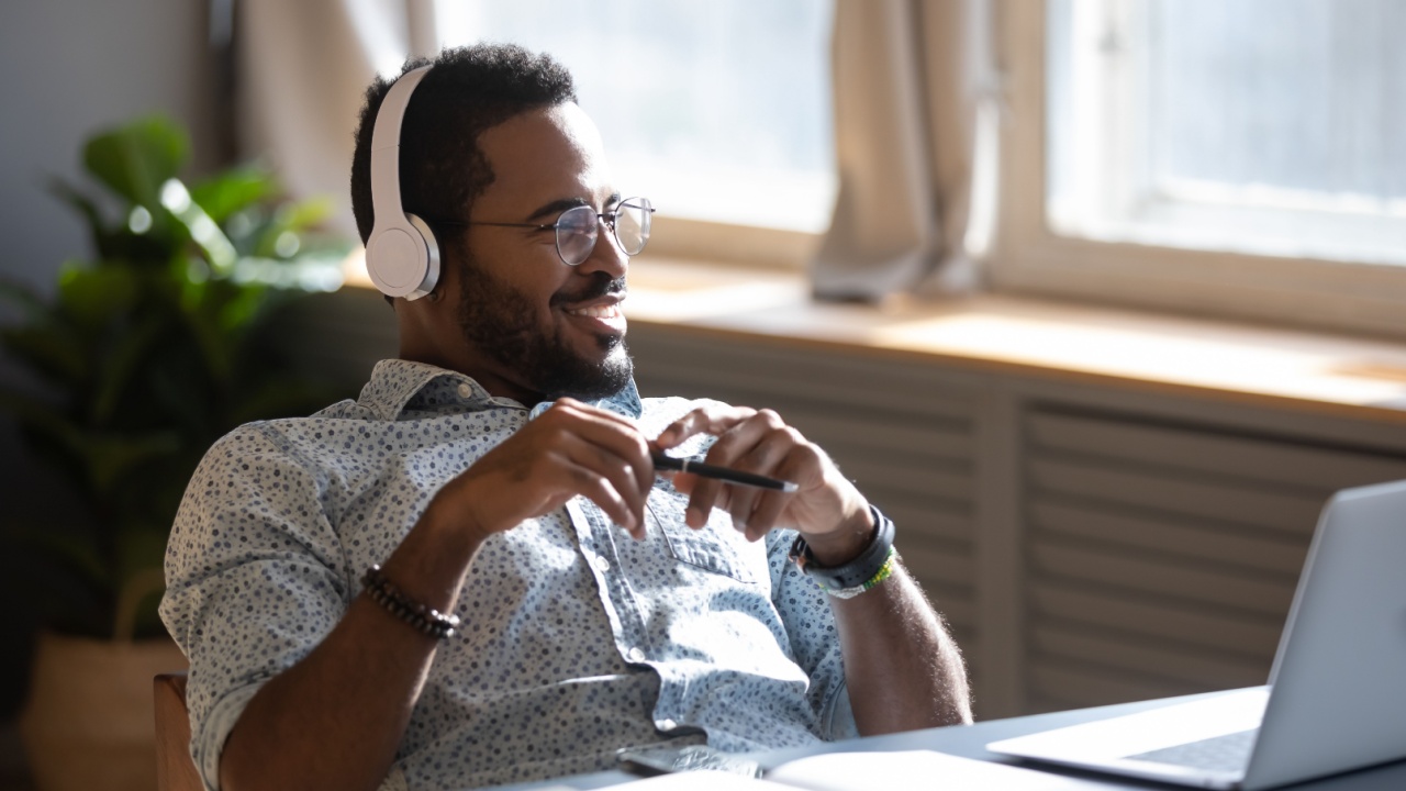 listening to music working