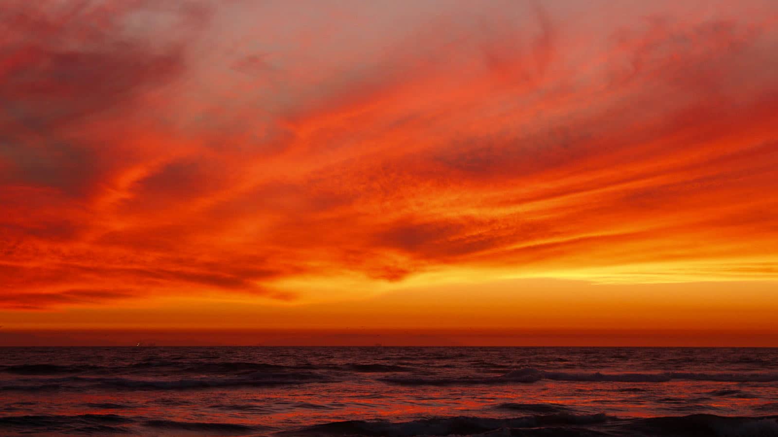 crimson sky ocean