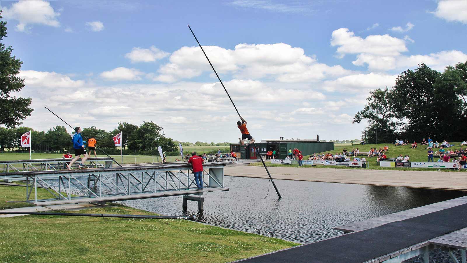 pole vaulting water