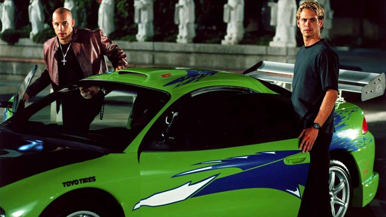 Vin Diesel and Paul Walker in The Fast and the Furious (2001)