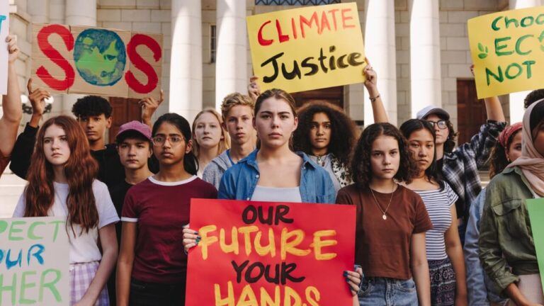 Group of climate activists protestors