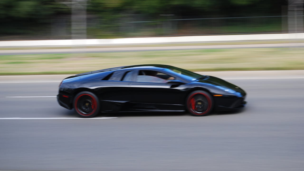 Lamborghini Murcielago lp640 in motion