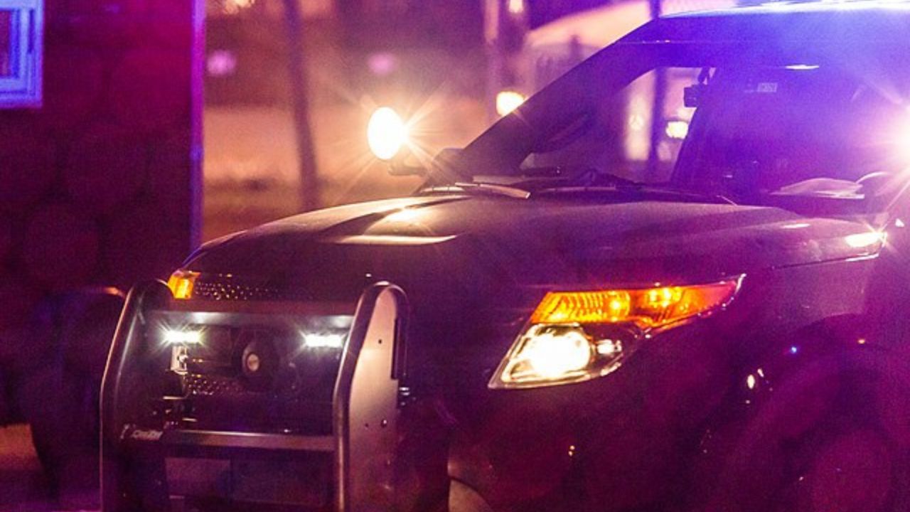 Police car lights