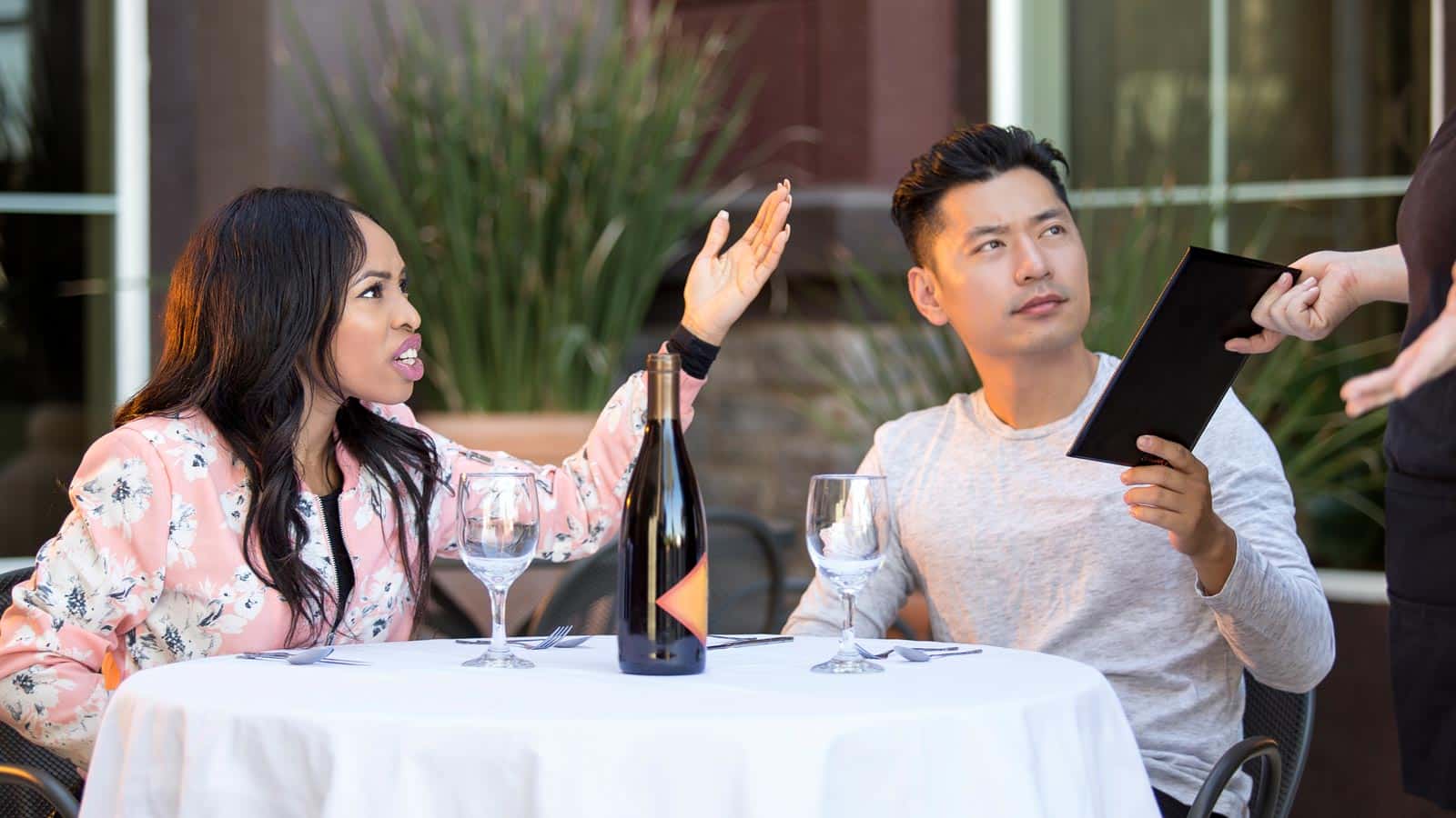 couple being rude to server