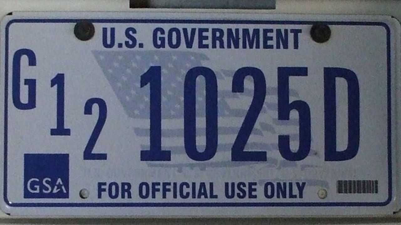 Government car plates