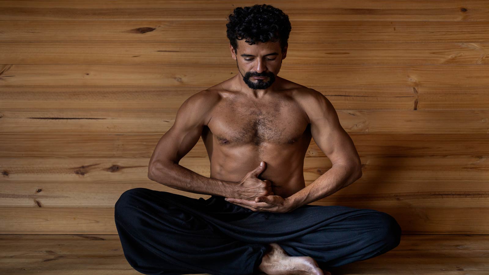 latin man meditating
