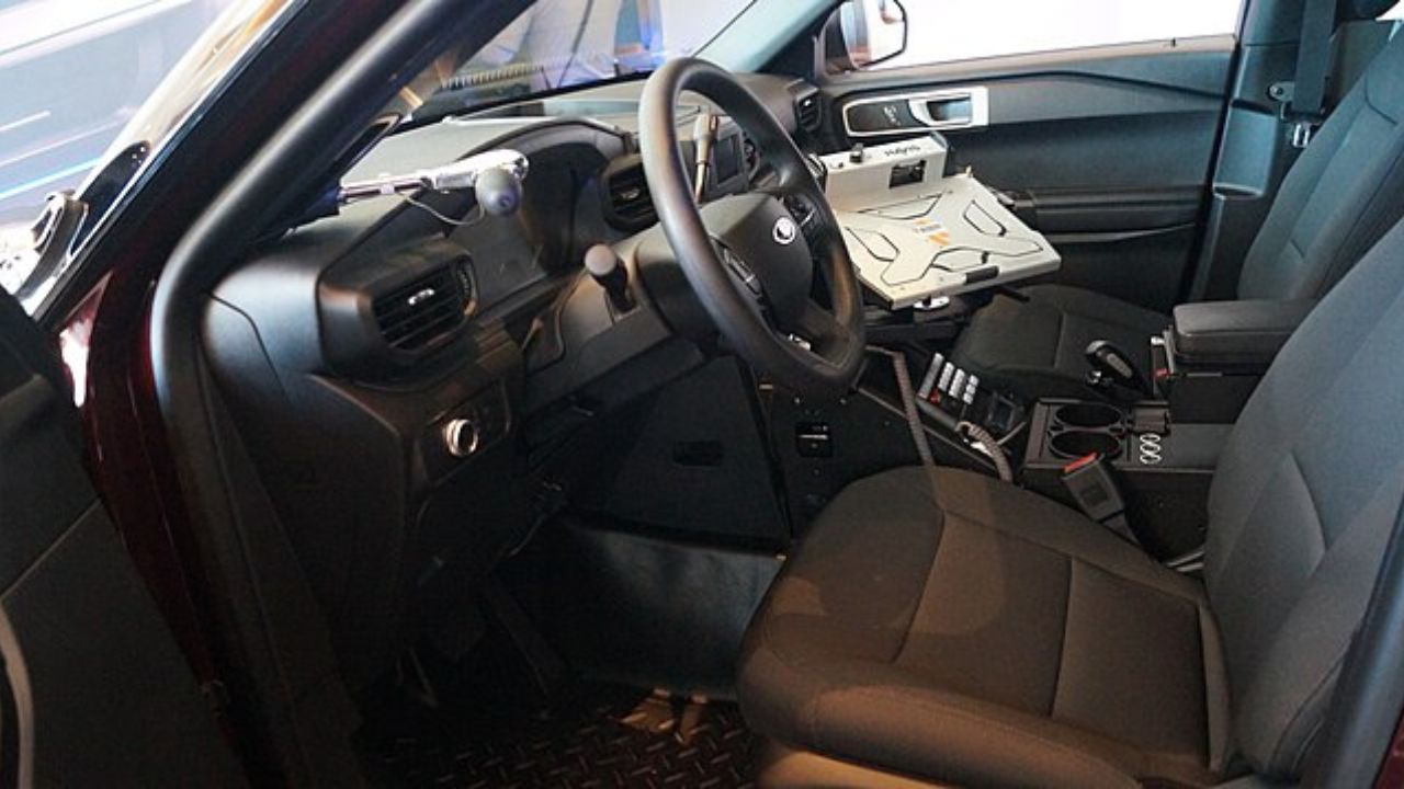 Police car interior