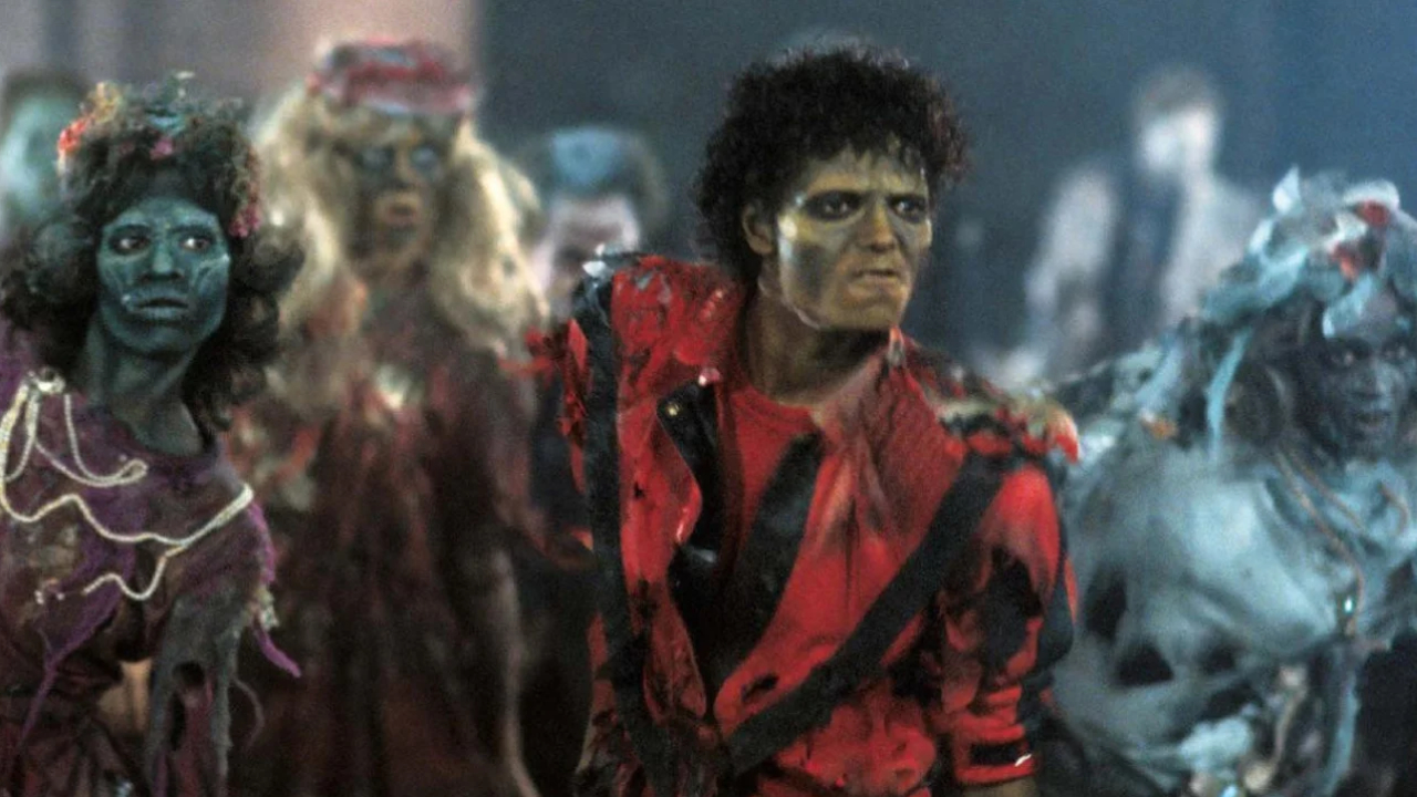 Michael Jackson and Michelle Defevre in Michael Jackson: Thriller (1983)