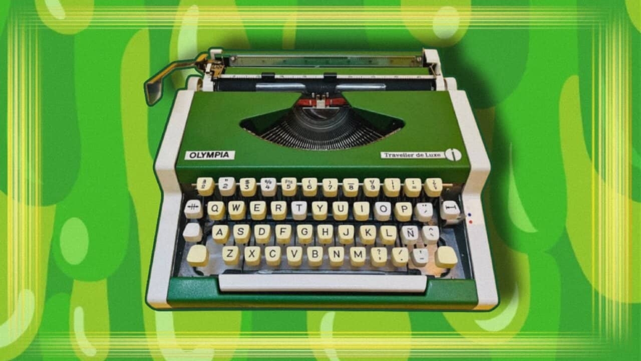 Vintage retro typewriter