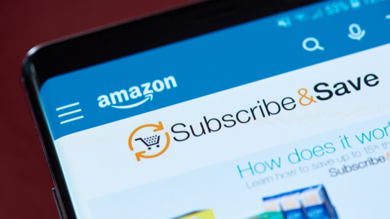A screen showing Amazon Subscribe & Save