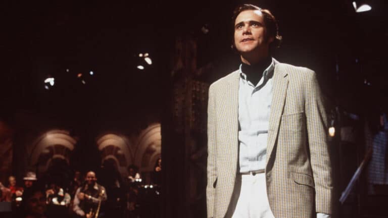 Jim Carrey portrays Andy Kaufmann in Man on the Moon (1999)