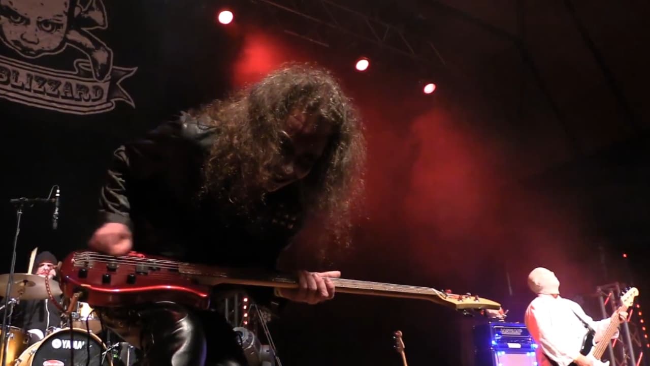 The band Evil Blizzard performing live on stage.