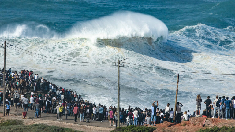 Praia do Norte in Portugal