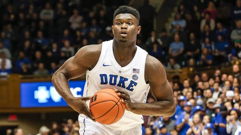Zion Williamson playing for Duke