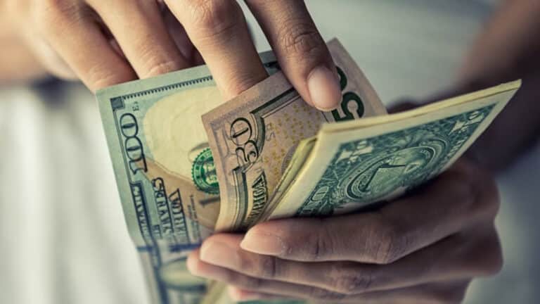 Cash in hand, holding money, man, give, pay, dollars