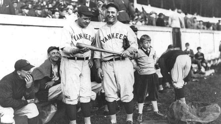 1927 New York Yankees, Babe Ruth (left) and Lou Gehrig (right)