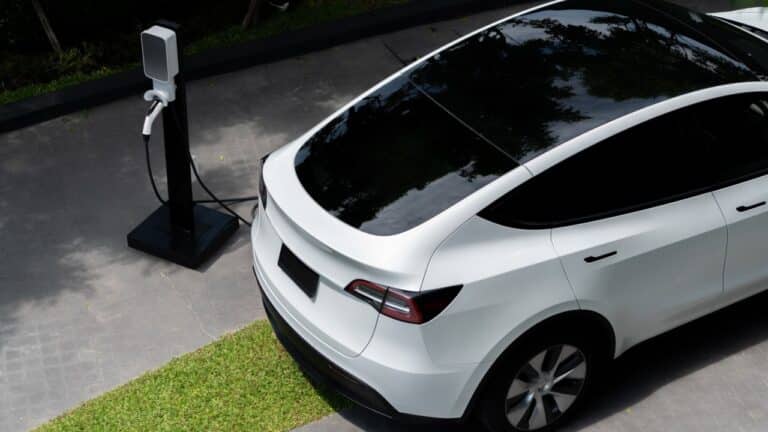 EV charging in driveway