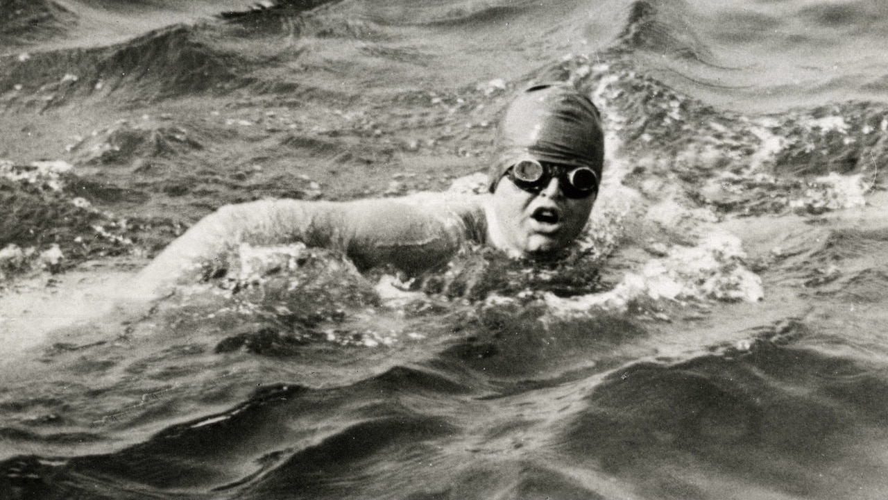 swimmer, first to swim across the English Channel at age 19