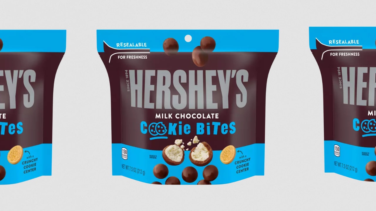 A bag of Hershey's Cookie Bites
