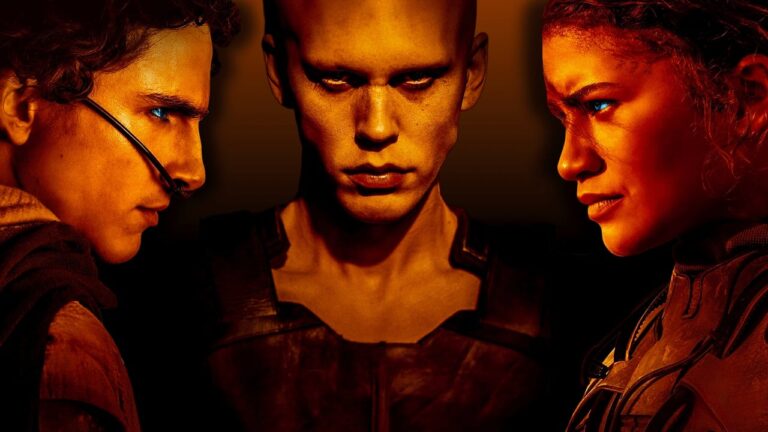 Timothée Chalamet, Austin Butler and Zendaya in Dune: Part Two (2024)
