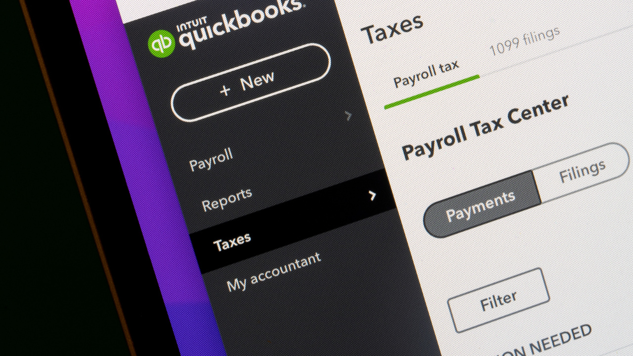 Screenshot of Intuit Quickbooks software interface