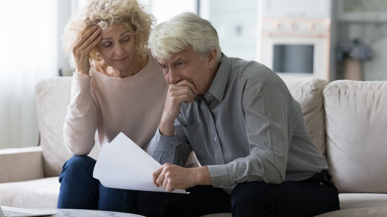 Older couple upset in debt