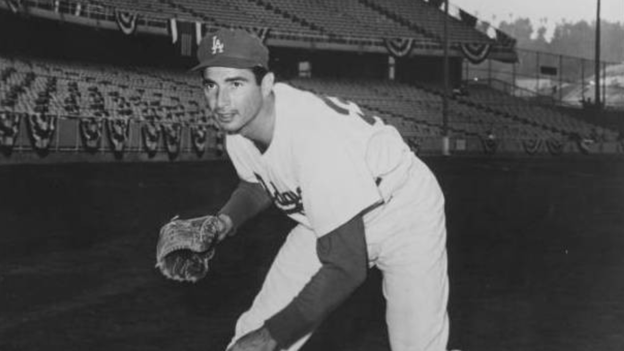 ortrait of the baseball player Sandy Koufax, ca.1950