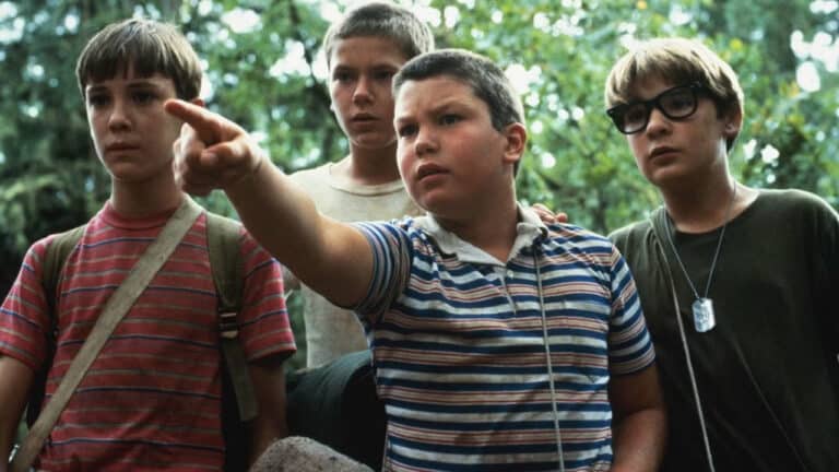 River Phoenix, Corey Feldman, Wil Wheaton, and Jerry O'Connell in Stand by Me (1986)