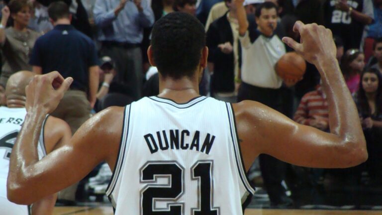 Tim Duncan back of jersey