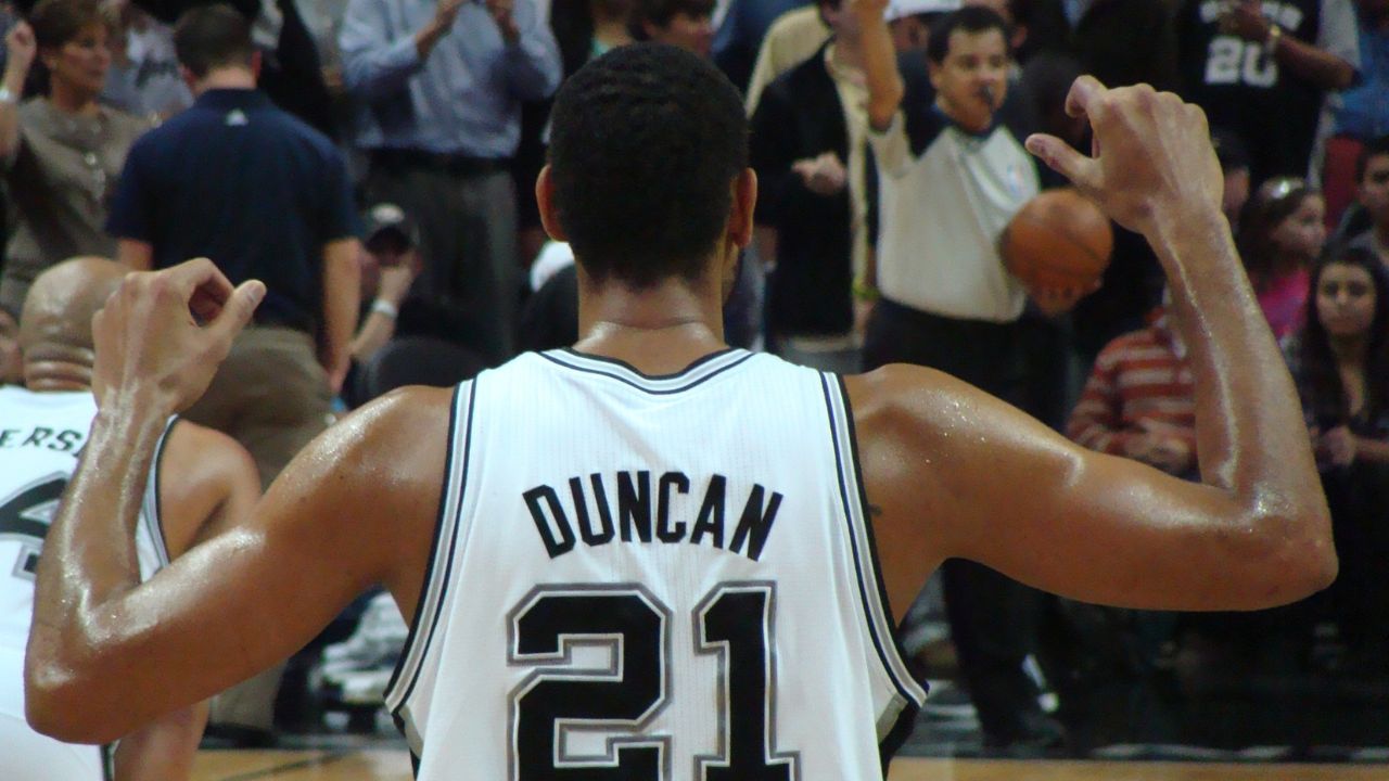 Tim Duncan back of jersey