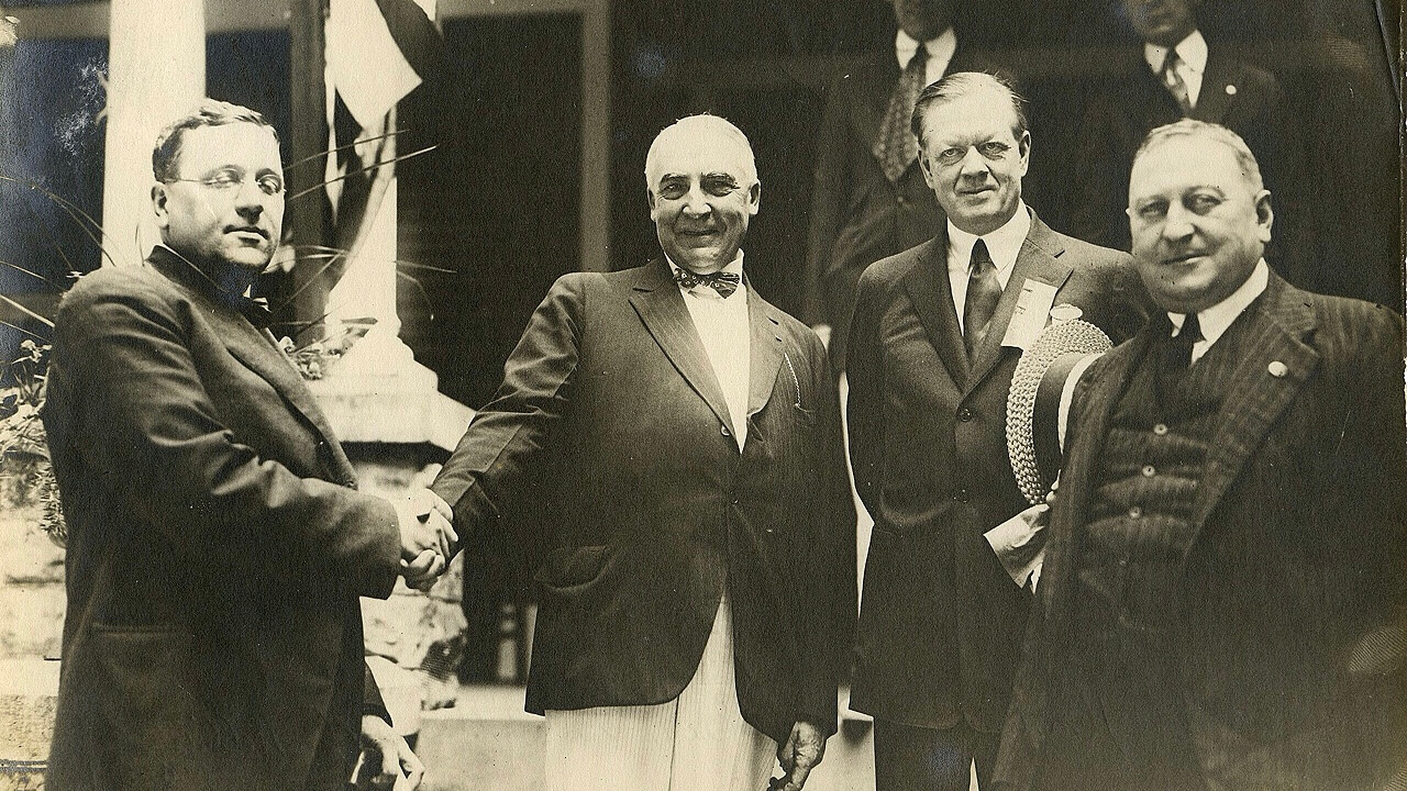 Warren G. Harding at his home in Marion, Ohio