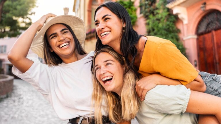 Millennials smiling