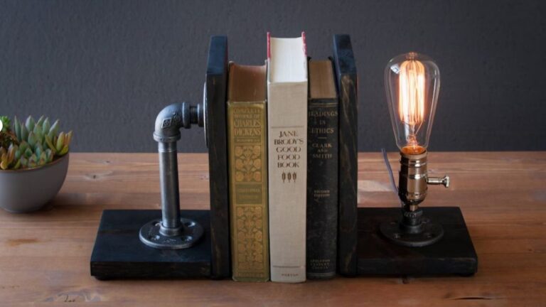 Stacked book lamp