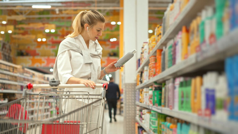 woman shopping at grocery store