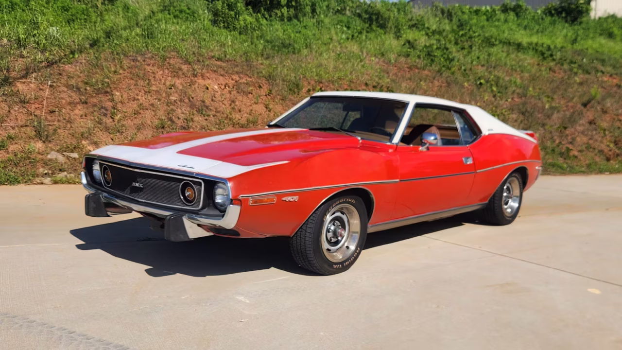 Red 1974 AMC Javelin