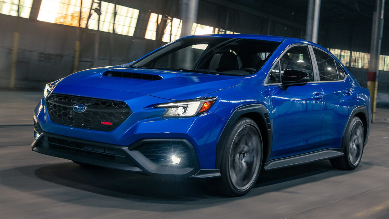 Blue 2025 Subaru WRX tS