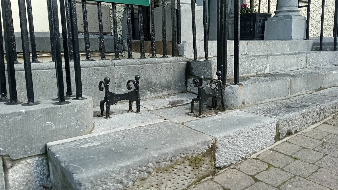 Some of the boot scrapers at Butler House on Patrick Street, Kilkenny.