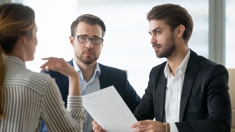 Doubtful Recruiters During Job Interview.