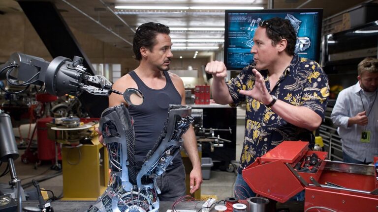 Robert Downey Jr. and Jon Favreau in Iron Man (2008) actors turned directors