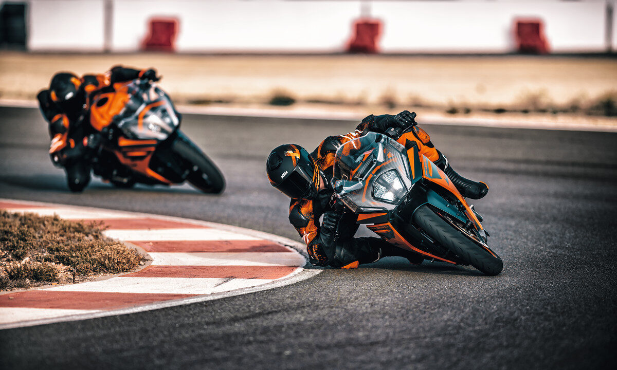 KTM RC390 on racetrack