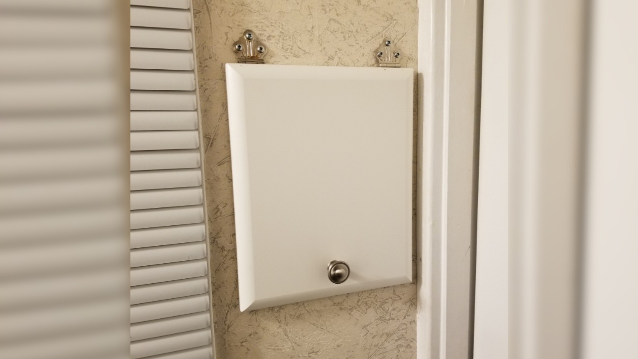 A residential laundry chute.