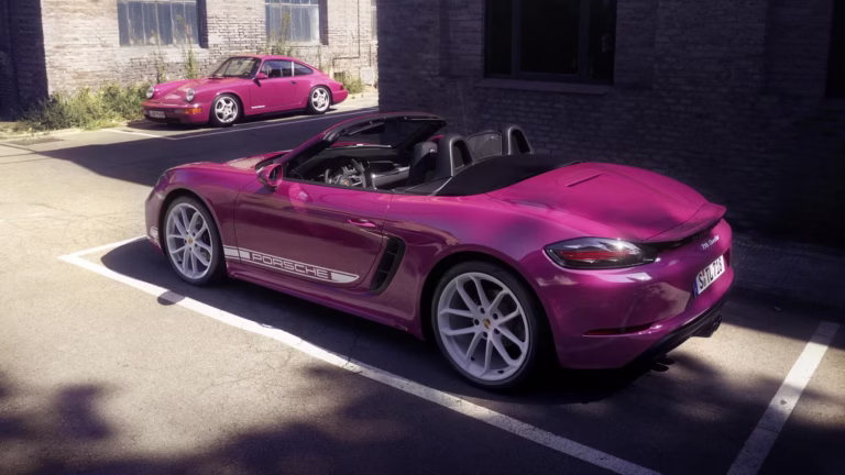 Pink Porsche 718 Boxster