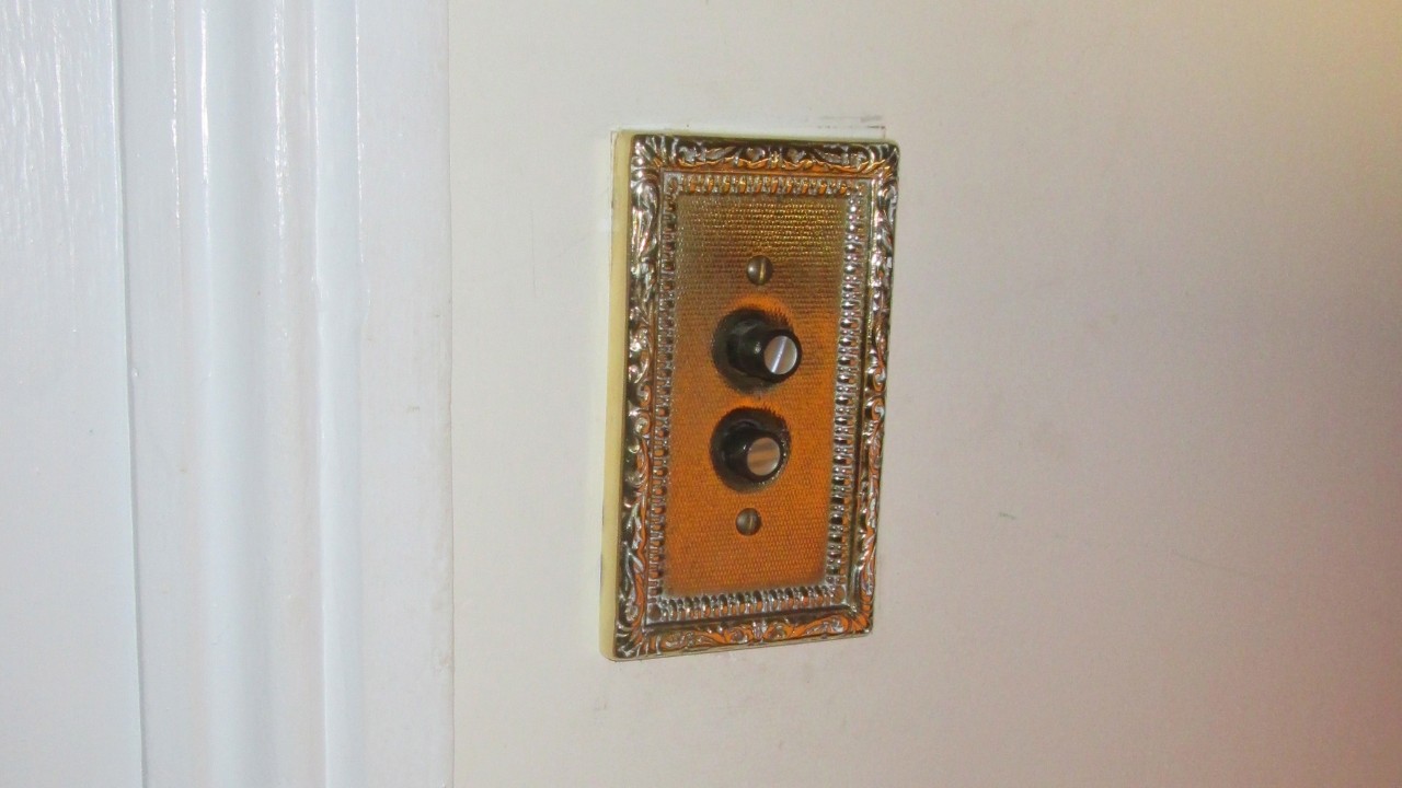 Push button light switch, Carrollton, New Orleans.