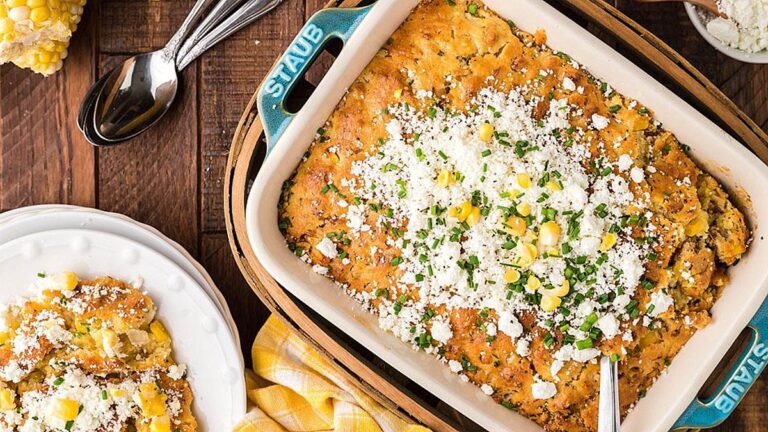 A delicious casserole recipe featuring corn, cheese, and sour cream.