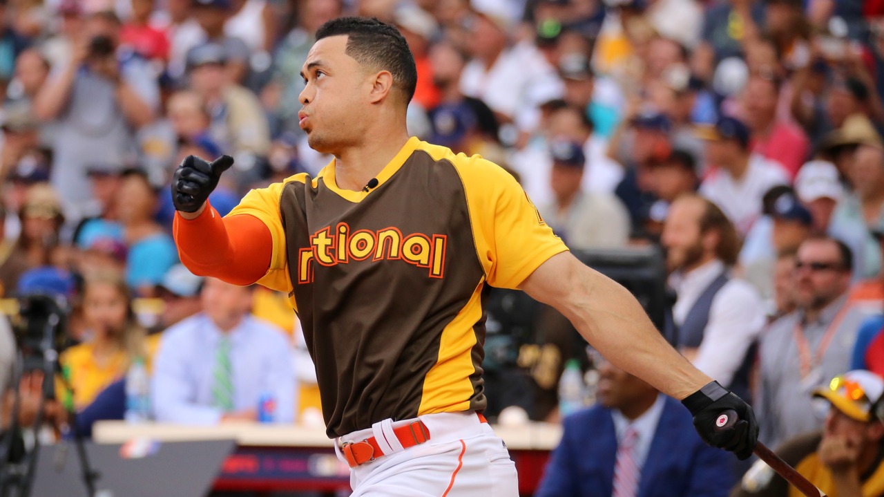 More details Giancarlo Stanton competes in the semifinals of the '16 Homerun Derby.