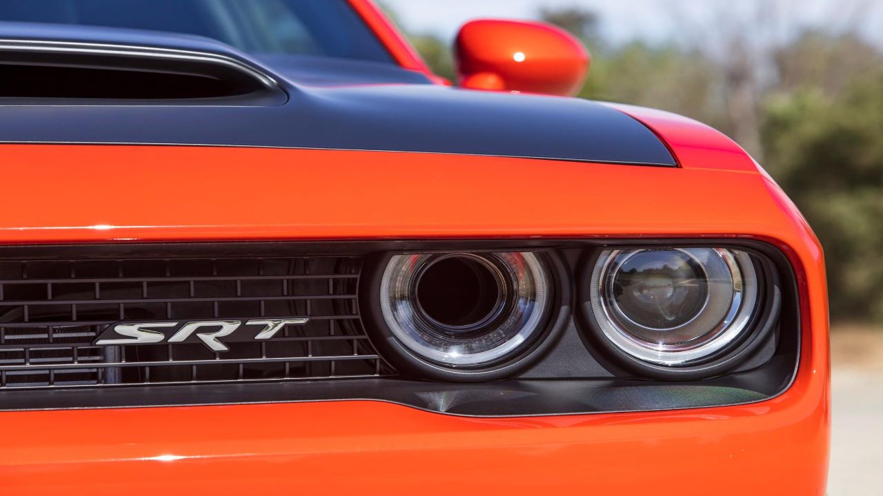 orange 2018 Dodge Challenger SRT demon grille