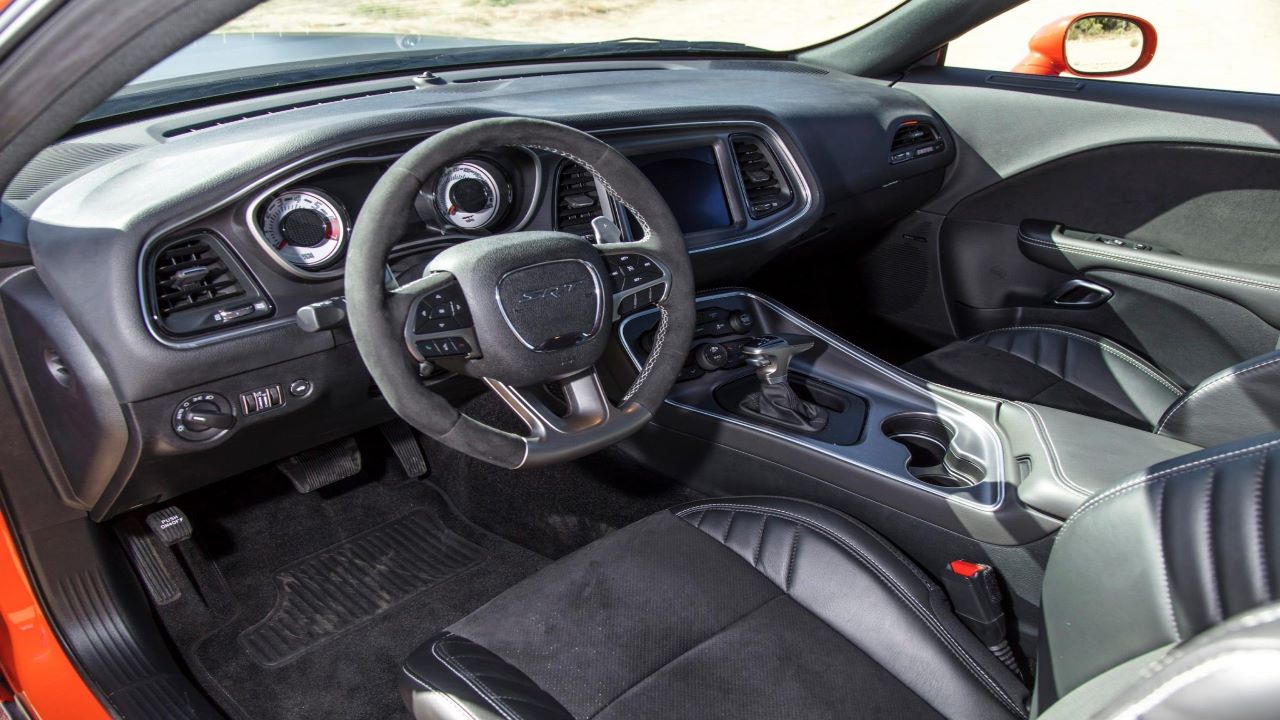 orange 2018 Dodge Challenger SRT demon interior