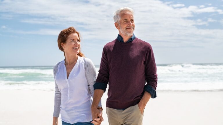 Healthy retired couple