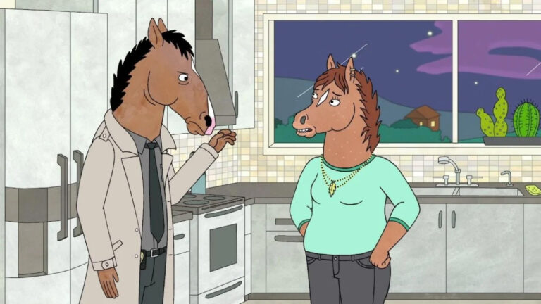 Will Arnett and Aparna Nancherla as BoJack Horseman and Hollyhock in BoJack Horseman (2014)