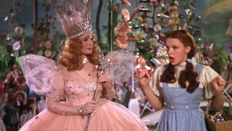 Glinda and Dorothy in the Wizard of Oz.